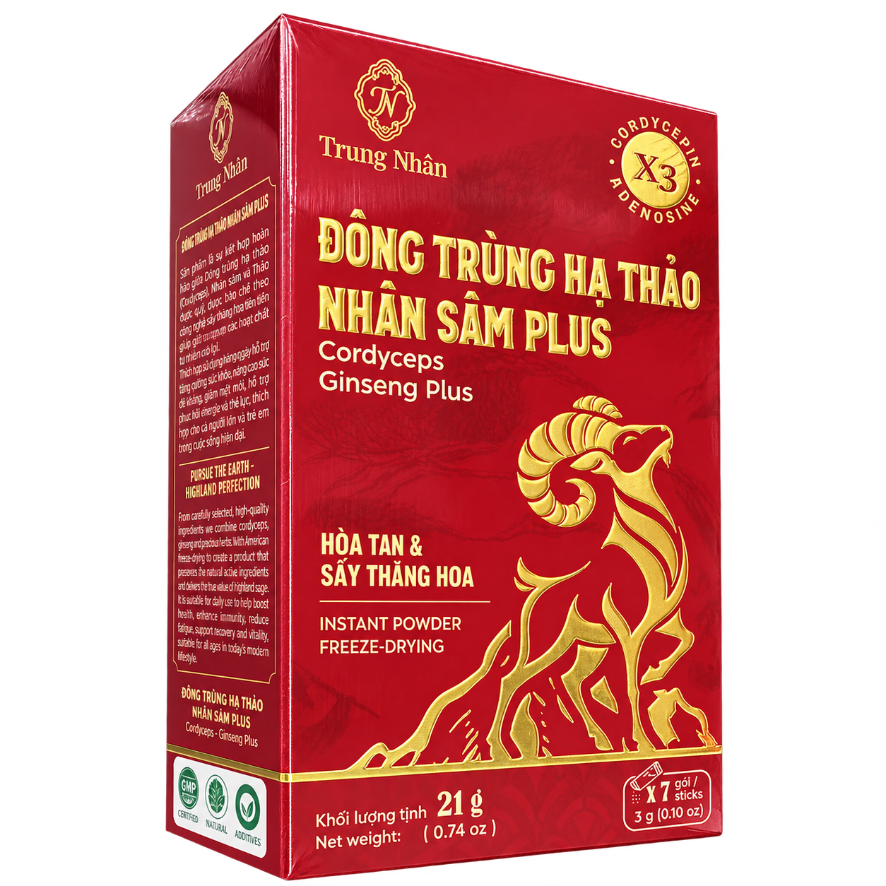 ĐÔNG TRÙNG HẠ THẢO NHÂN SÂM PLUS 21 g